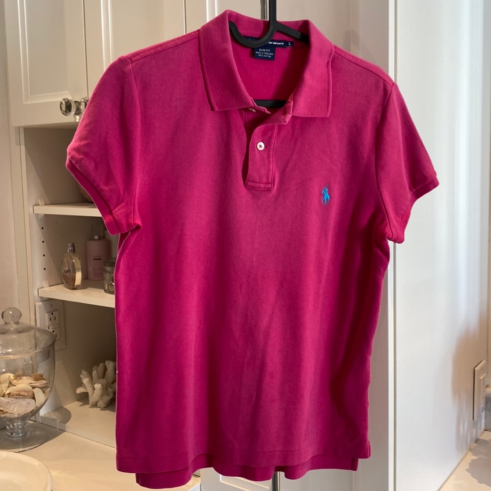 Ralph Lauren Sport Slim Fit Pink Polo
